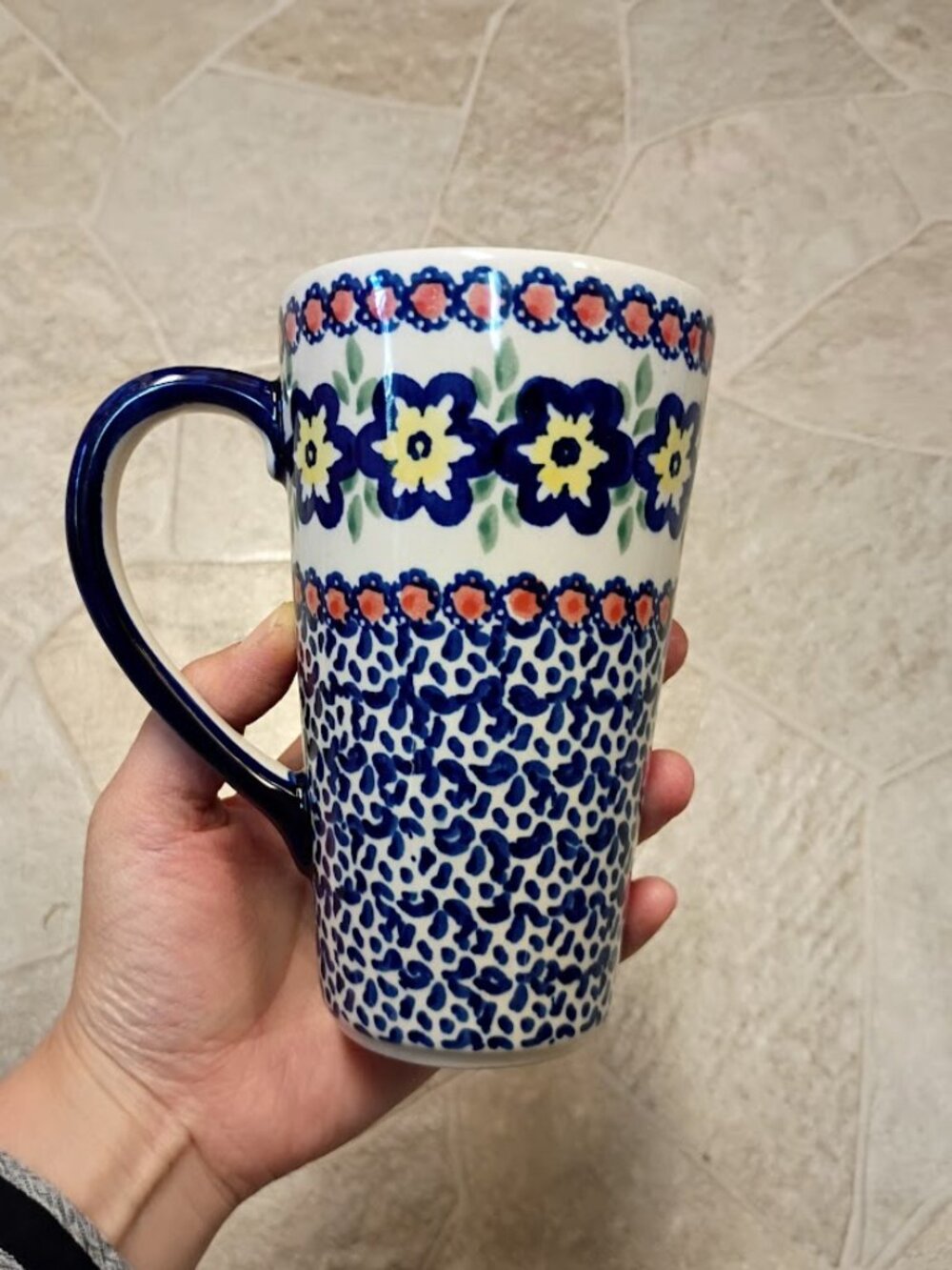 Polish Pottery Tall Mug